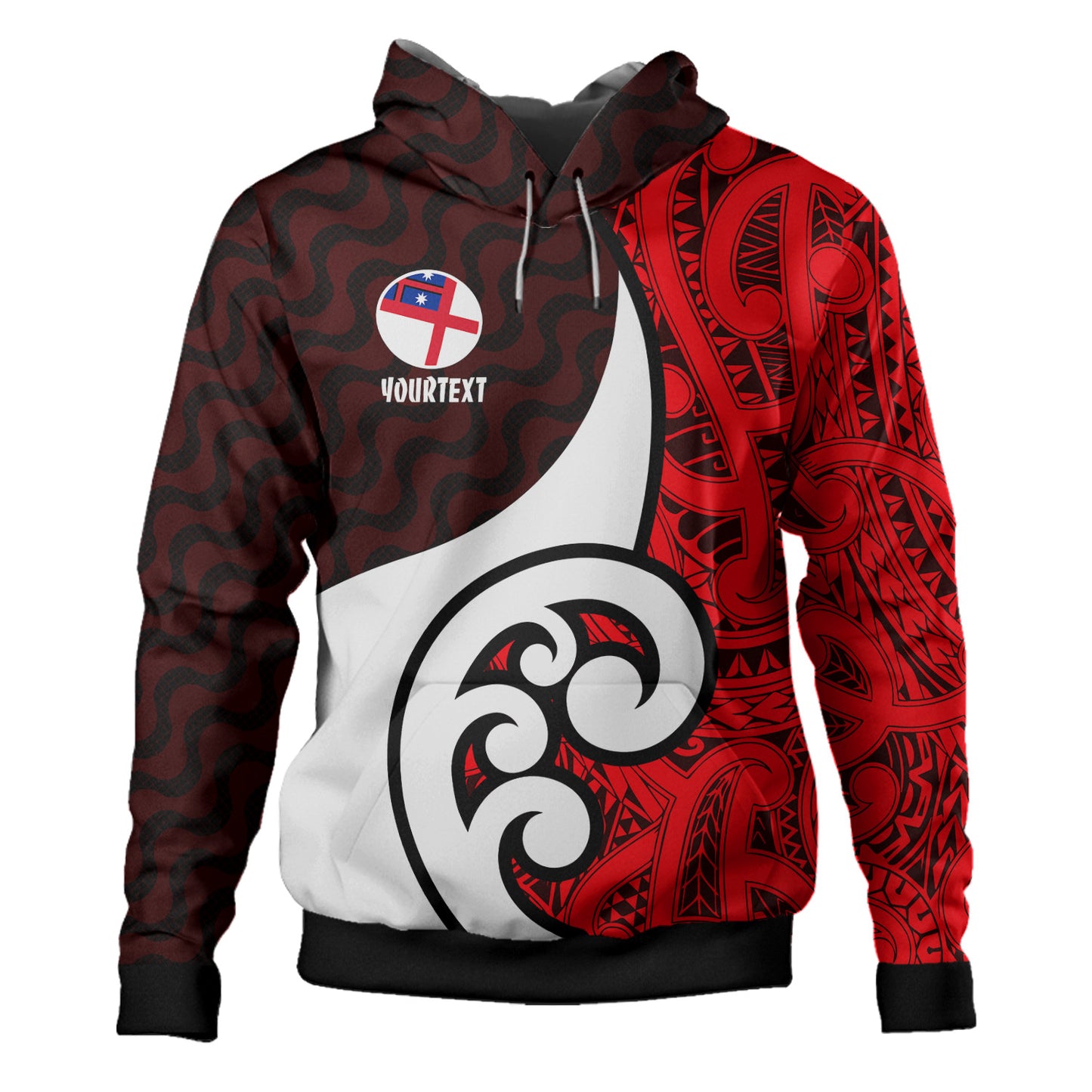 New Zealand Hoodie - Custom Flag of the United Tribes of New Zealand Waitangi Day