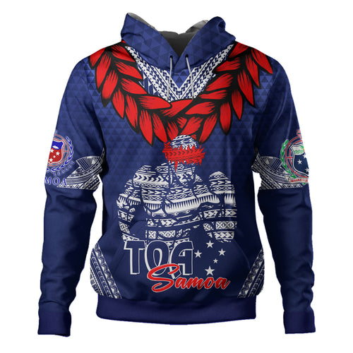 Personalised Toa Samoa Hoodie Ulafala Style Samoa Warriors