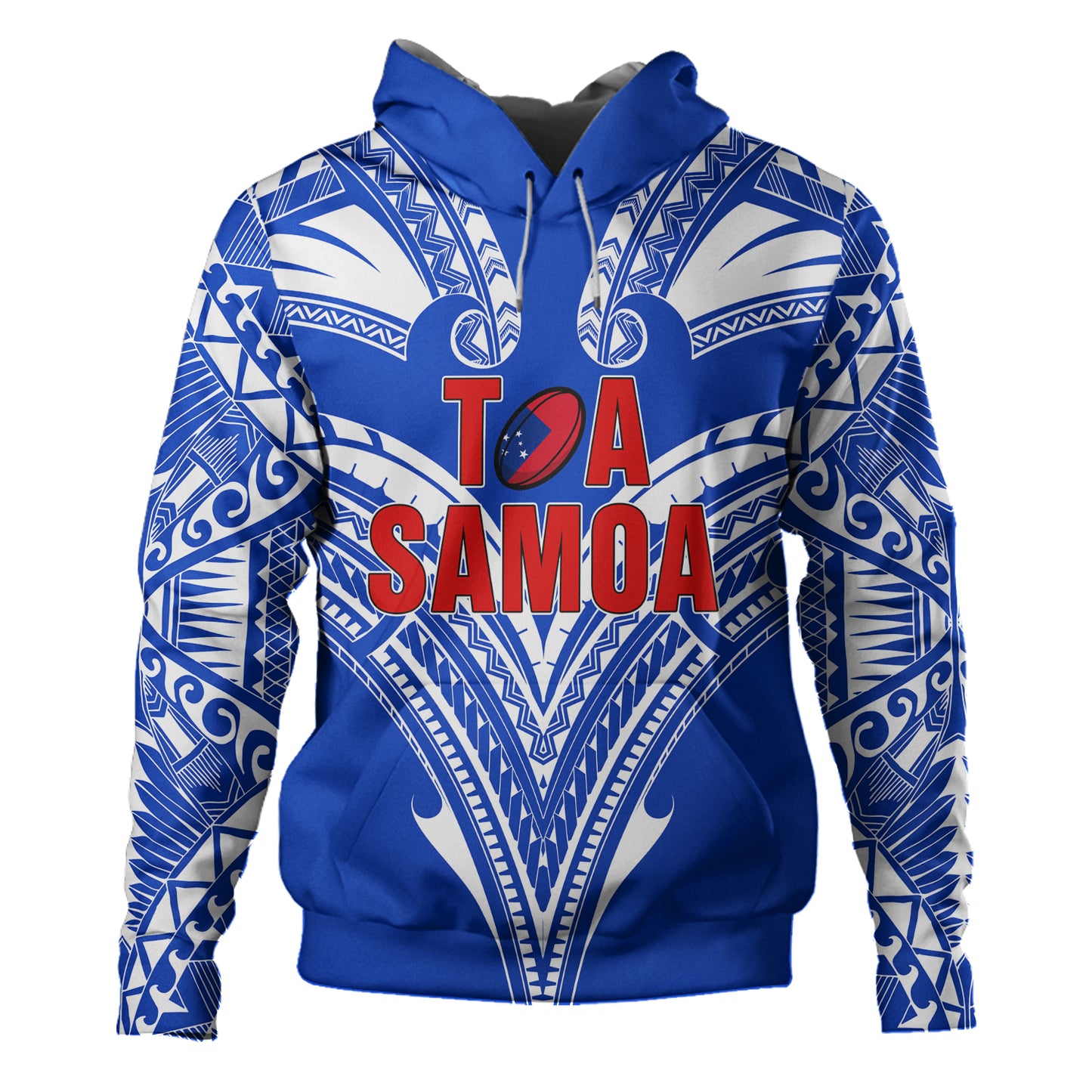 Toa Samoa Hoodie Map Rugby Player Sport Style