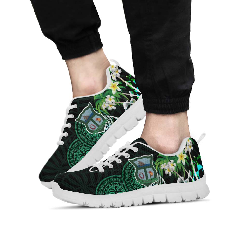 Tonga Sneakers - Takuilau College with Polynesian Patterns and Plumeria Flower