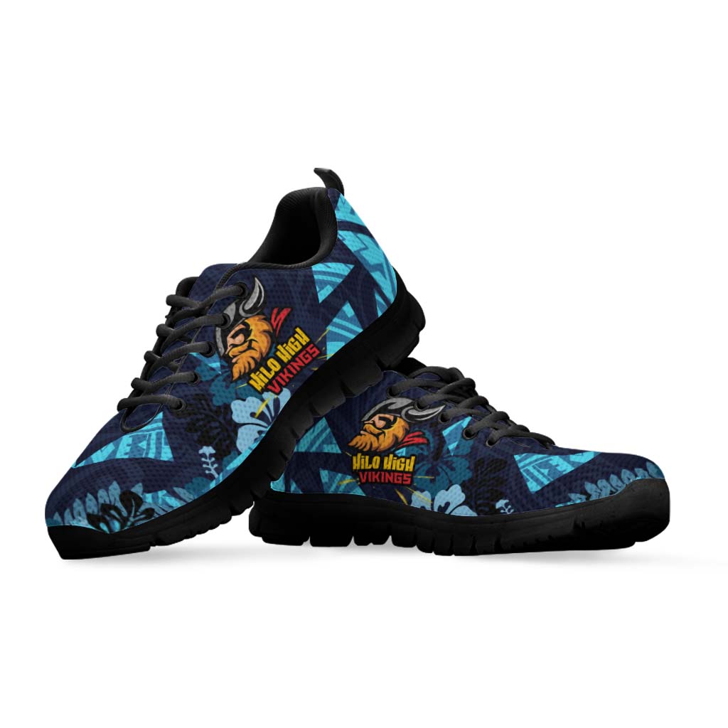Hawaii Sneakers - Hilo High School Polynesian Viking Tribal Pattern