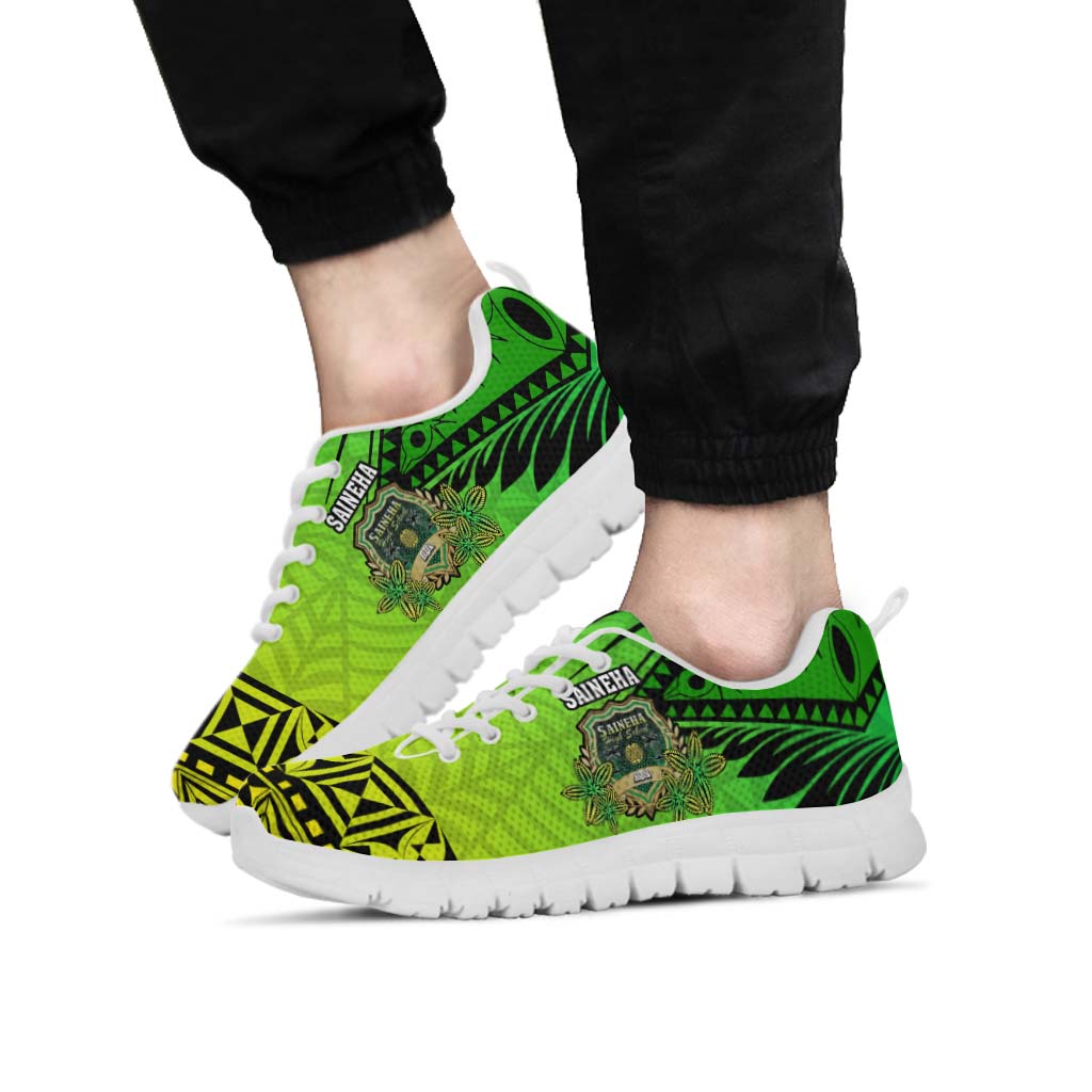 Tonga Sneakers - Saineha High School with Tonga Patterns and Polynesian Culture