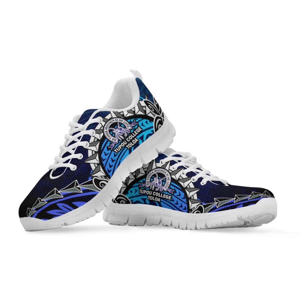 Tonga Sneakers - Tupou College Polynesian Tonga Pattern with Flower
