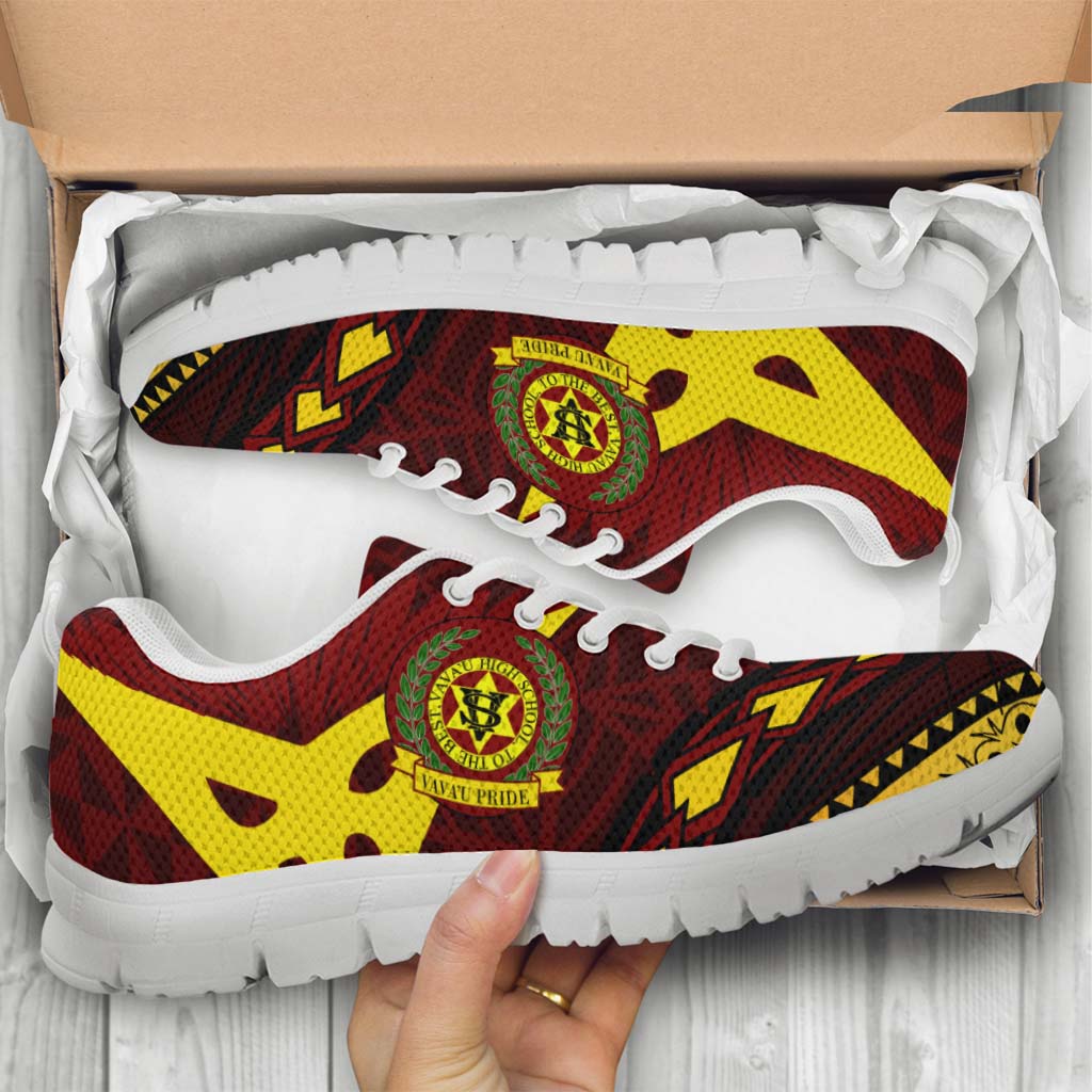 Tonga Sneakers - Vava'u High Shool Tonga with Polynesian Patterns