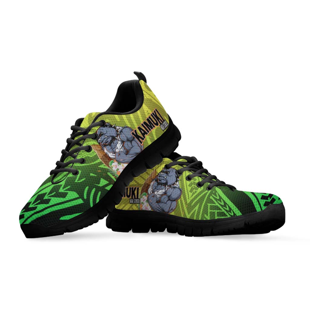 Hawaii Sneakers - Kaimuki High School Polynesian Tribal Pattern