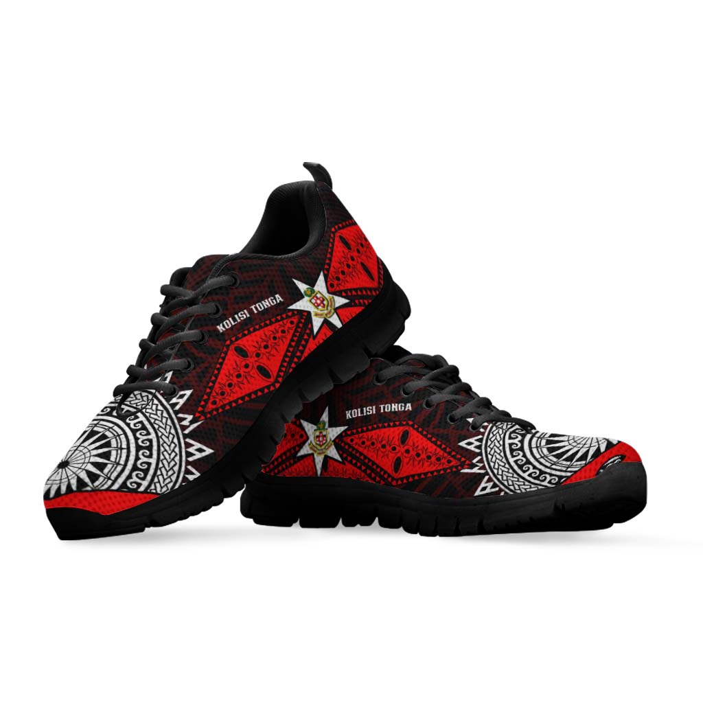 Tonga Sneakers - Kolisi Tonga High School with Tonga Patterns Polynesian Culture