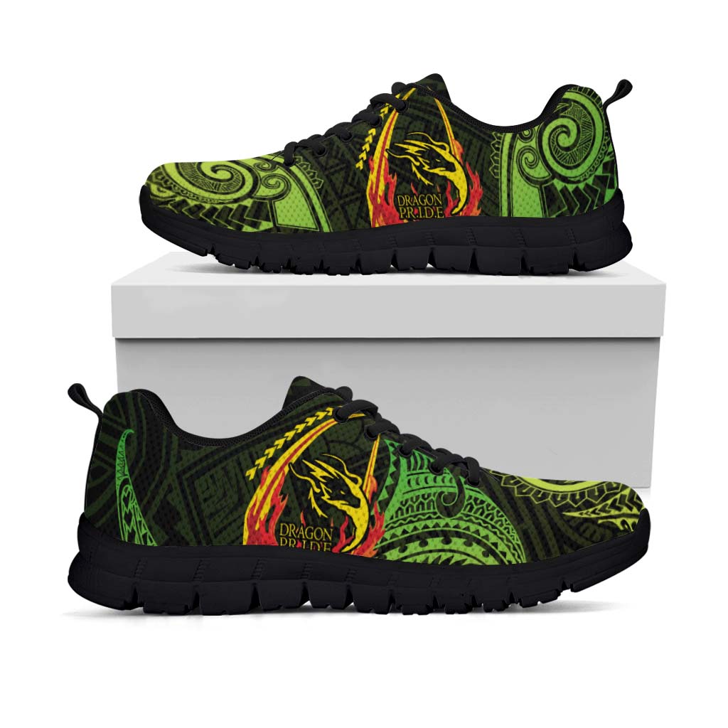 Hawaii Sneakers - Honoka��a High & Intermediate School Polynesian Tribal Pattern