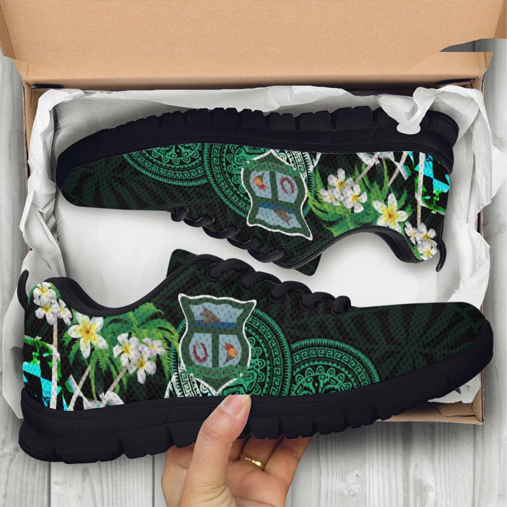 Tonga Sneakers - Takuilau College with Polynesian Patterns and Plumeria Flower