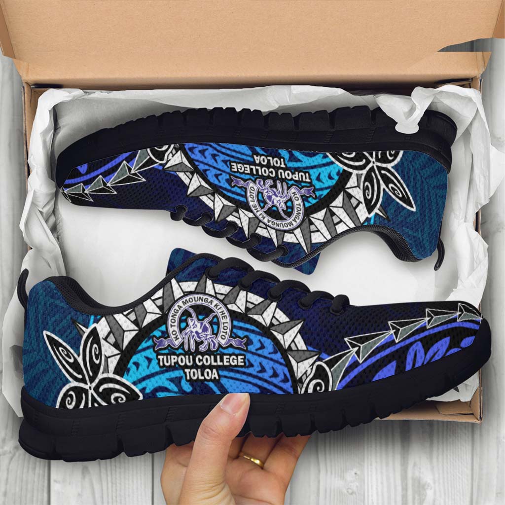 Tonga Sneakers - Tupou College Polynesian Tonga Pattern with Flower