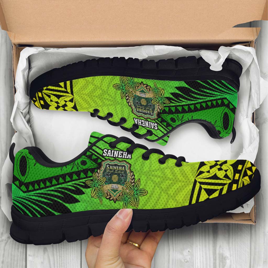 Tonga Sneakers - Saineha High School with Tonga Patterns and Polynesian Culture