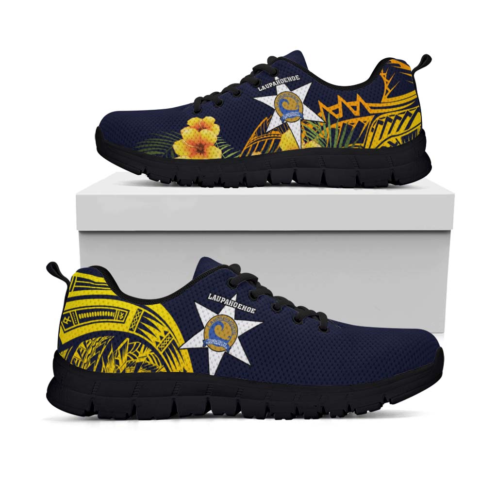 Hawaii Sneakers - Laup��hoehoe Community Public Charter School Polynesian Pattern
