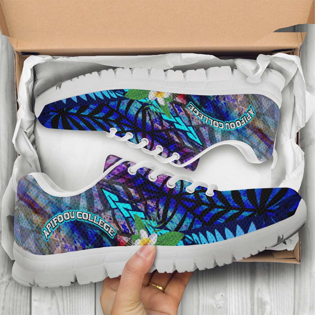 Tonga Sneakers - Apifo'ou College Polynesian with Tribal Turtle Plumeria and Tonga Style