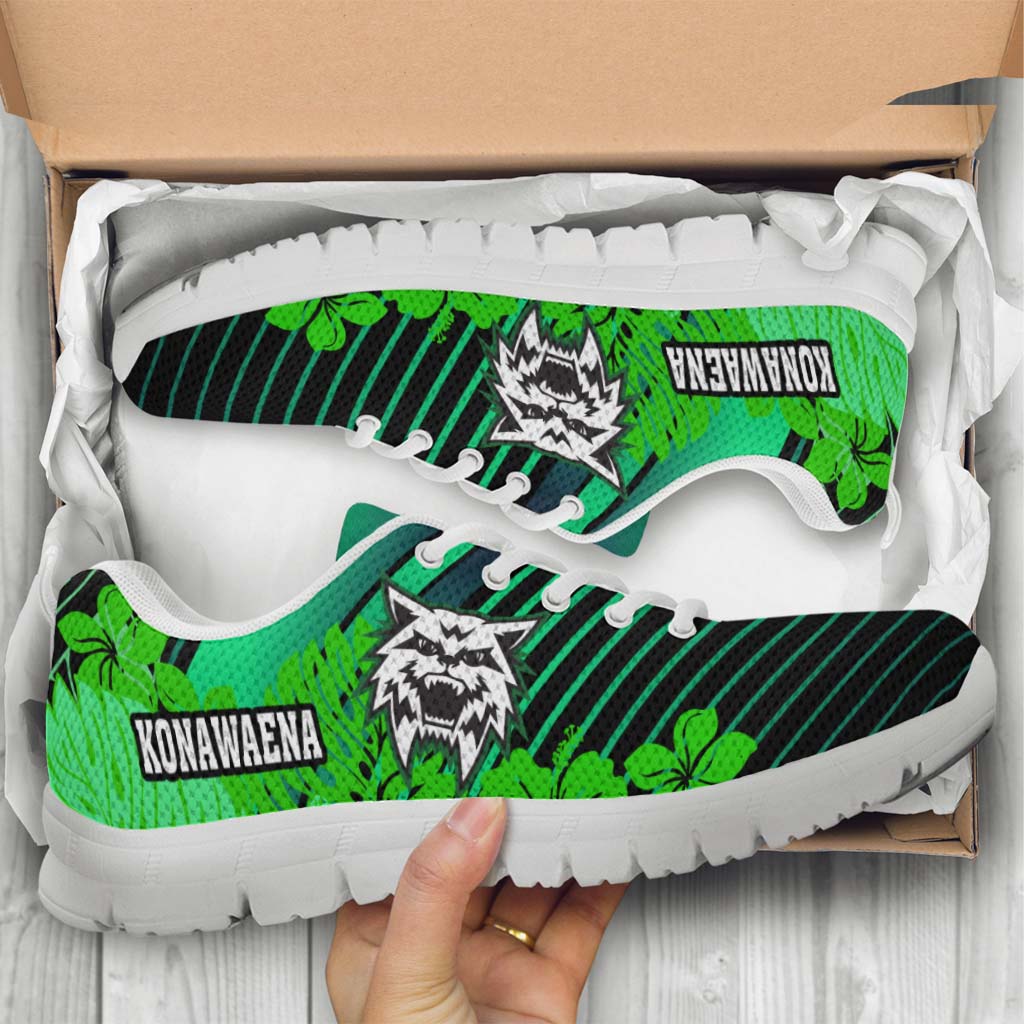 Hawaii Sneakers - Konawaena High School Polynesian Tribal Pattern