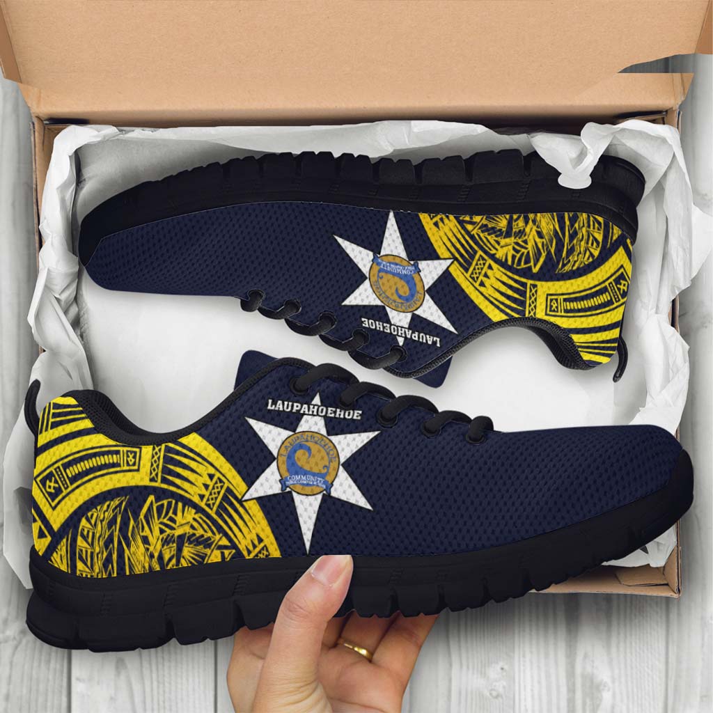 Hawaii Sneakers - Laup��hoehoe Community Public Charter School Polynesian Pattern