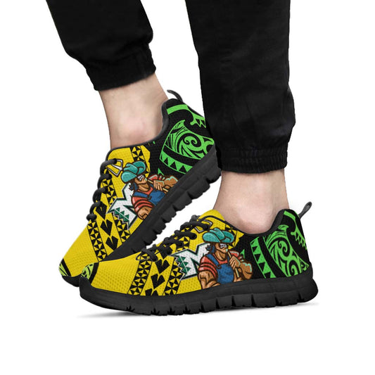 Hawaii Sneakers - Moloka��i High School Polynesian Tribal Pattern