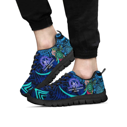 Tonga Sneakers - Mailefihi Siu'ilikutapu College with Polynesian Culture and Flower