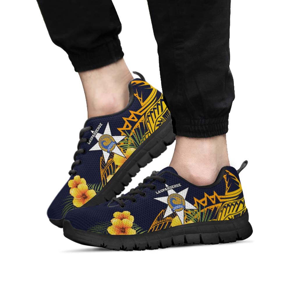 Hawaii Sneakers - Laup��hoehoe Community Public Charter School Polynesian Pattern