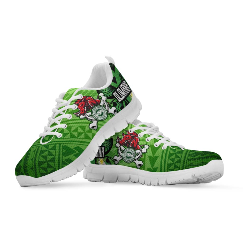 Hawaii Sneakers - Olomana High & Intermediate School Polynesian Pattern