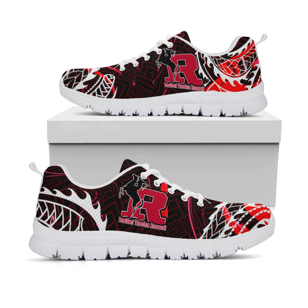 Hawaii Sneakers - President Theodore Roosevelt High School Polynesian Pattern