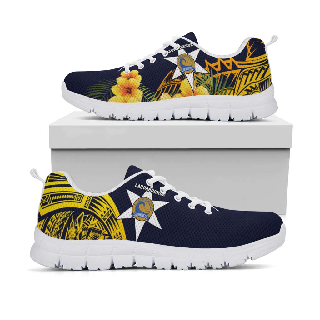 Hawaii Sneakers - Laup��hoehoe Community Public Charter School Polynesian Pattern