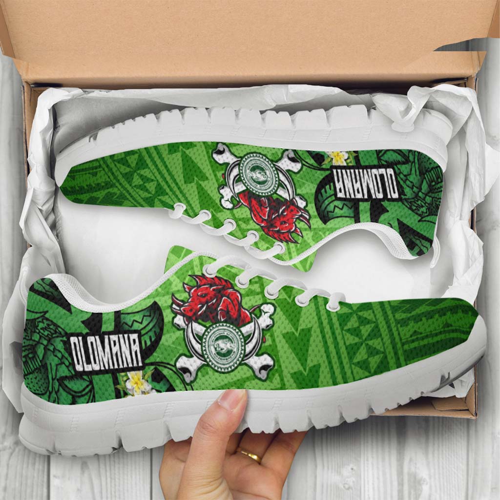 Hawaii Sneakers - Olomana High & Intermediate School Polynesian Pattern