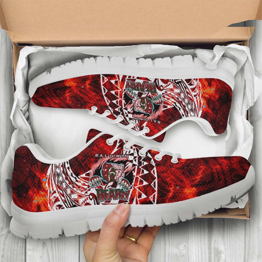 Hawaii Sneakers - Baldwin High School Polynesian Tribal Pattern