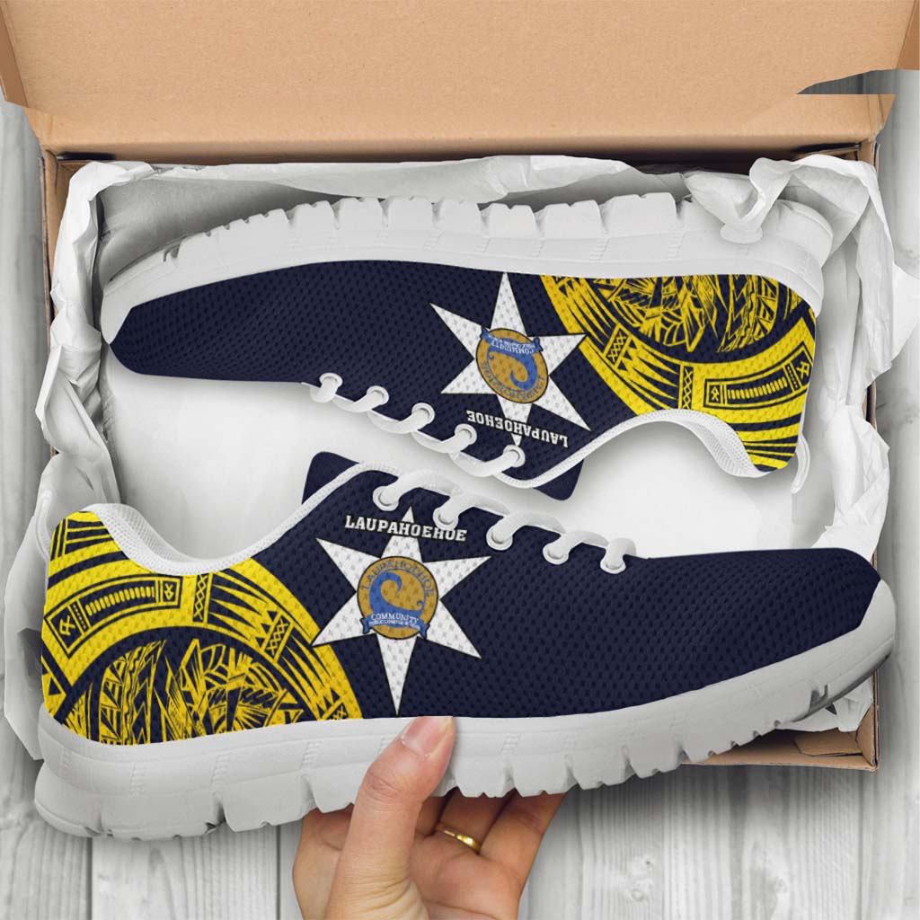 Hawaii Sneakers - Laup��hoehoe Community Public Charter School Polynesian Pattern