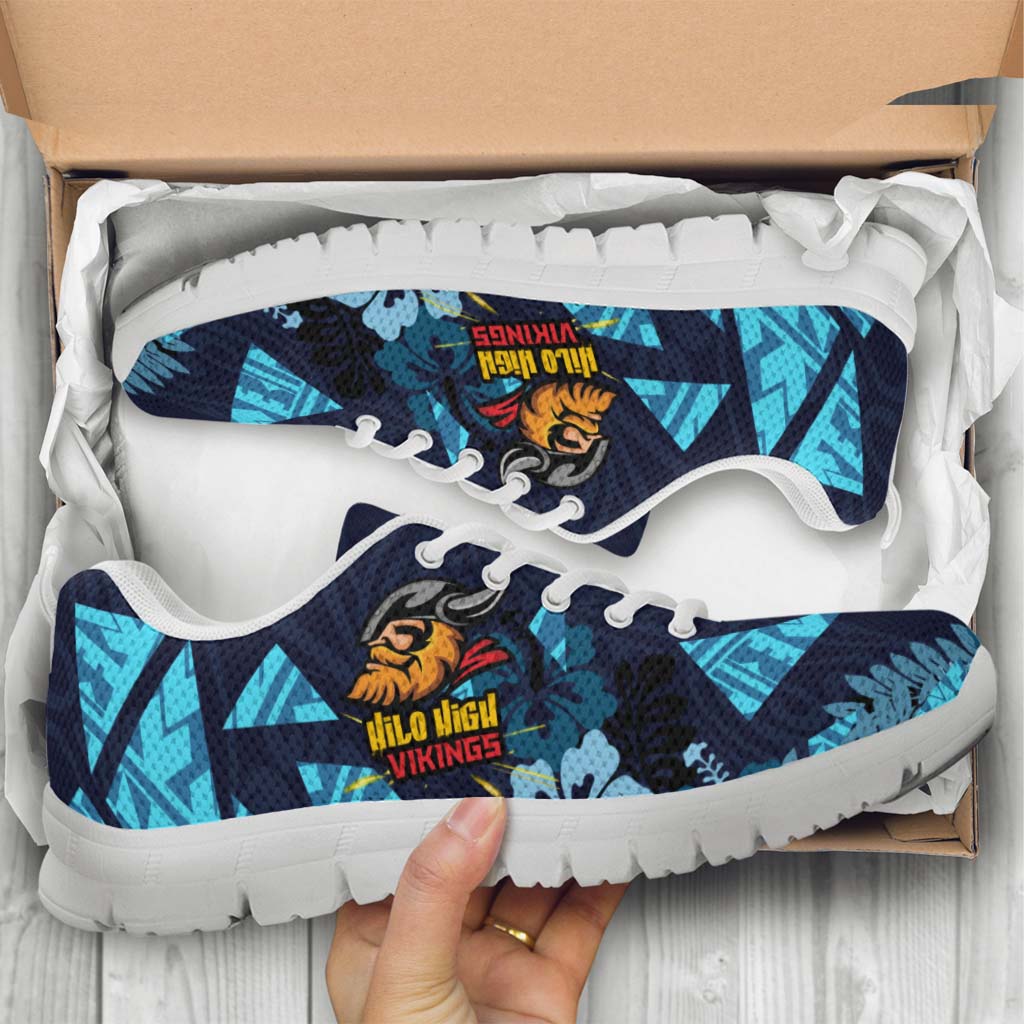 Hawaii Sneakers - Hilo High School Polynesian Viking Tribal Pattern