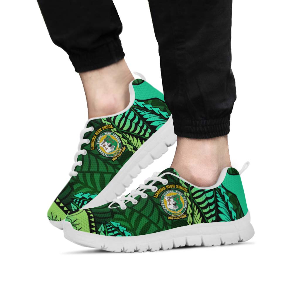 Tonga Sneakers - Liahona High Shool with Tonga Patterns with Green Effect