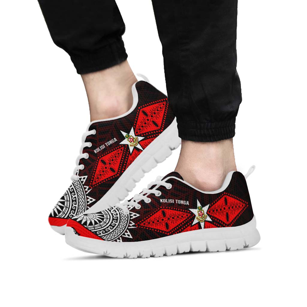 Tonga Sneakers - Kolisi Tonga High School with Tonga Patterns Polynesian Culture