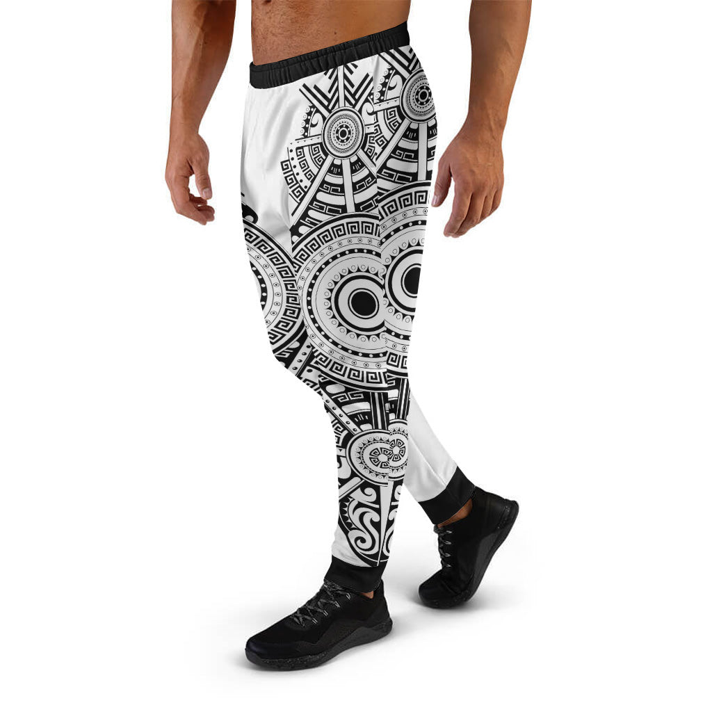 Polynesian Jogger - White Polynesian Patterns