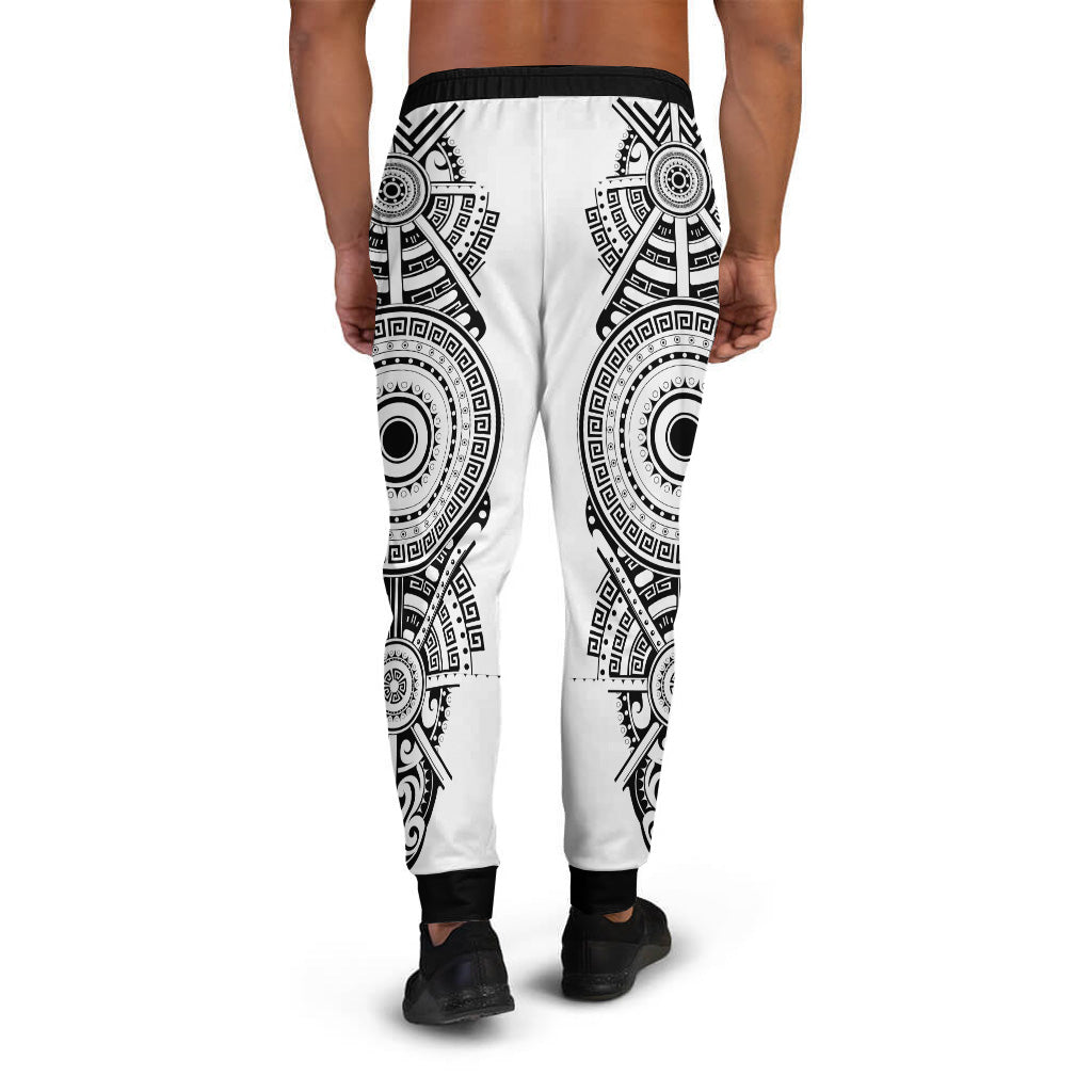 Polynesian Jogger - White Polynesian Patterns
