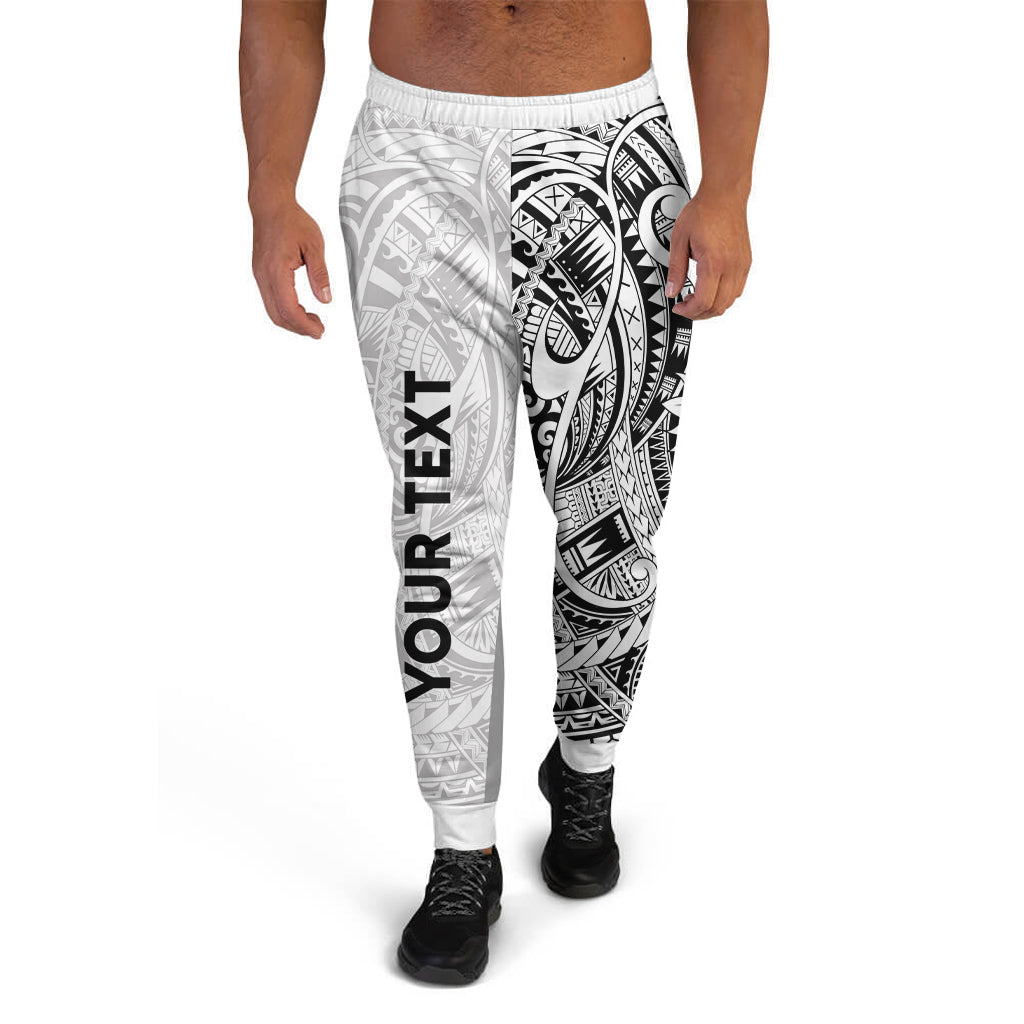 Polynesian Jogger - Custom White Polynesia Tribal