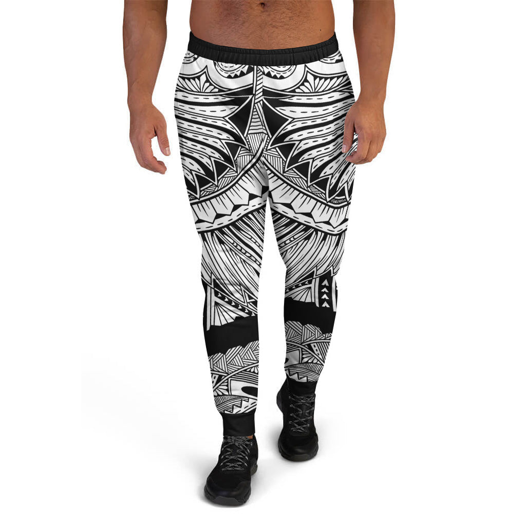 Polynesian Jogger - White Polynesian Wing