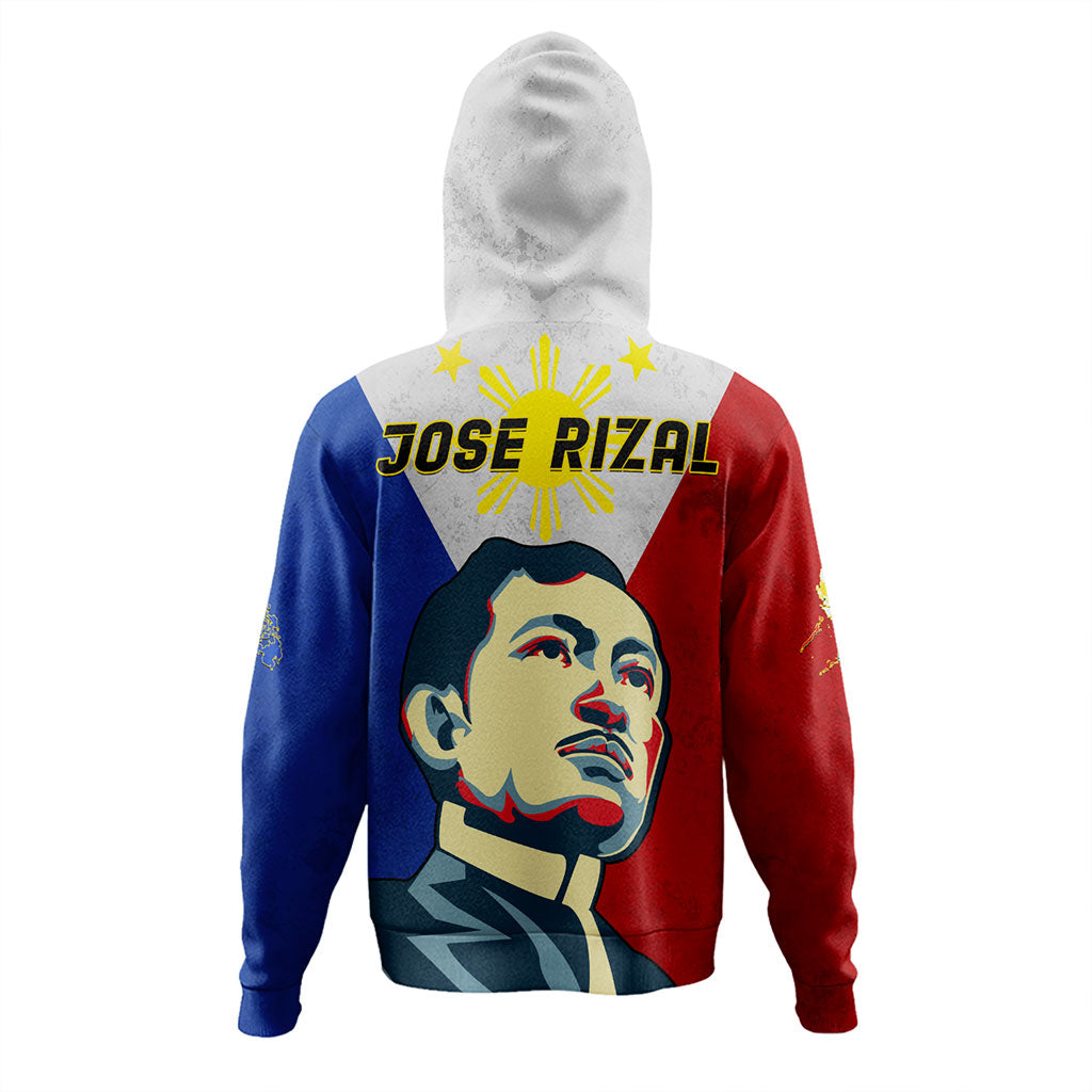 Philippines Filipinos Hoodie Jose Rizal Flag Map Country Grunge