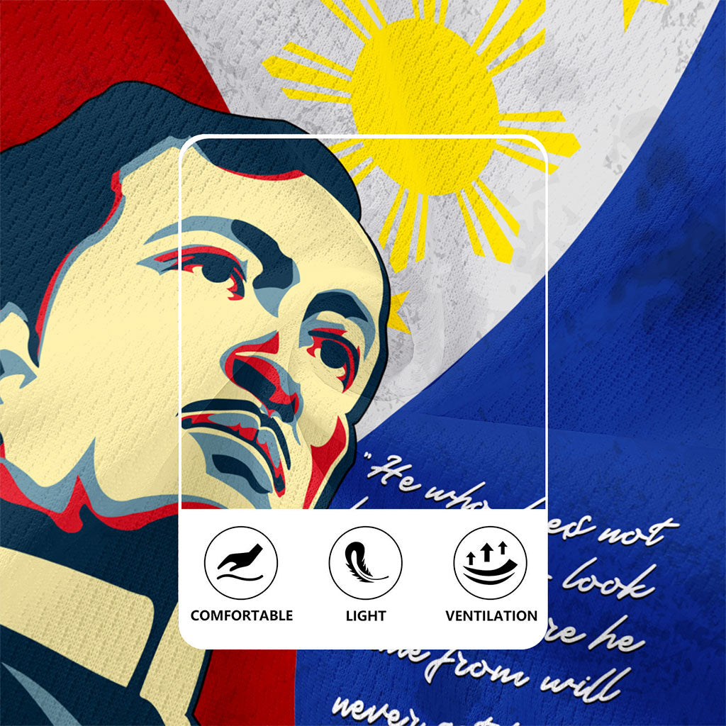 Philippines Filipinos Rugby Jersey Jose Rizal Flag Map Country Grunge