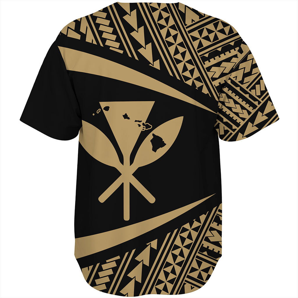 Hawaii Baseball Shirt Polynesian Tribal Pattern Round Style