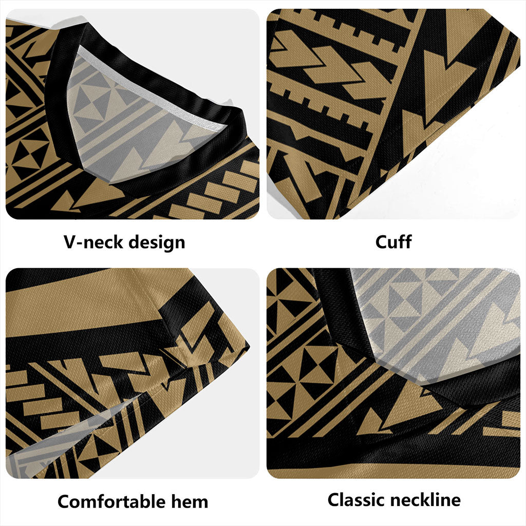 Hawaii Rugby Jersey Polynesian Tribal Pattern Round Style
