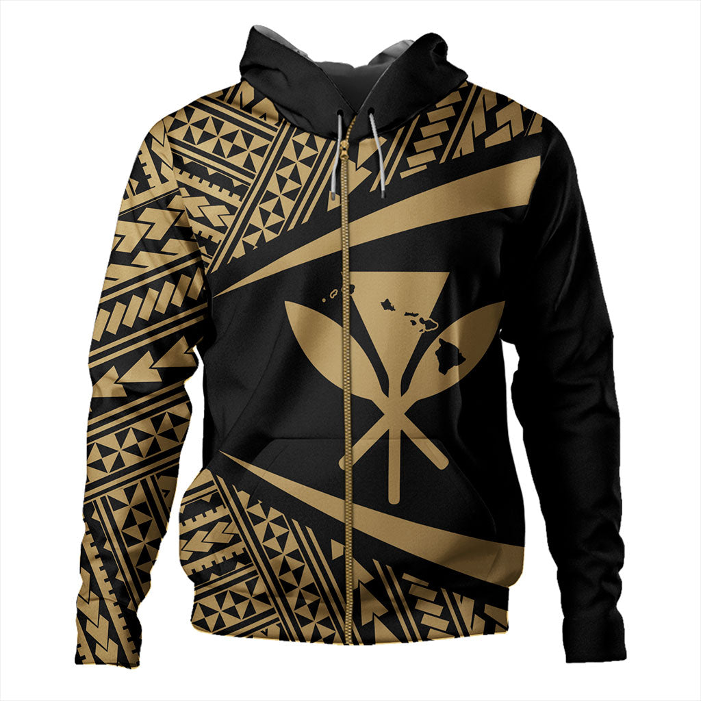 Hawaii Hoodie Polynesian Tribal Pattern Round Style