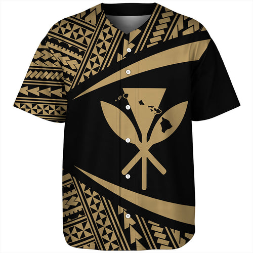 Hawaii Baseball Shirt Polynesian Tribal Pattern Round Style