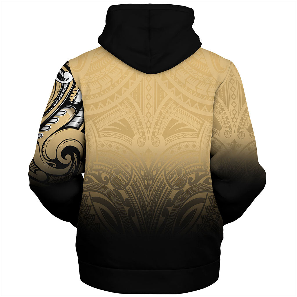 Hawaii Sherpa Hoodie Kanaka Map Polynesian Tribal Style