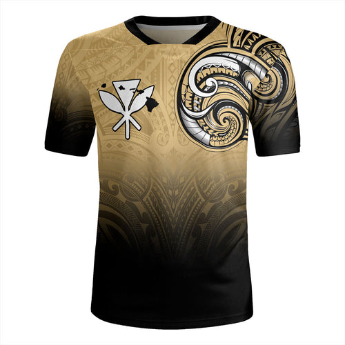 Hawaii Rugby Jersey Kanaka Map Polynesian Tribal Style
