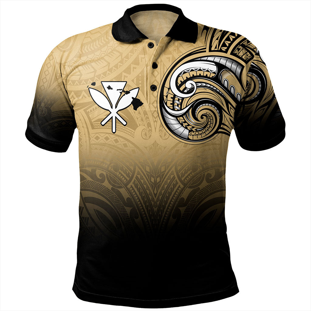 Hawaii Polo Shirt Kanaka Map Polynesian Tribal Style