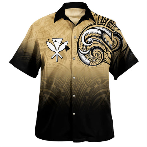 Hawaii Hawaiian Shirt Kanaka Map Polynesian Tribal Style