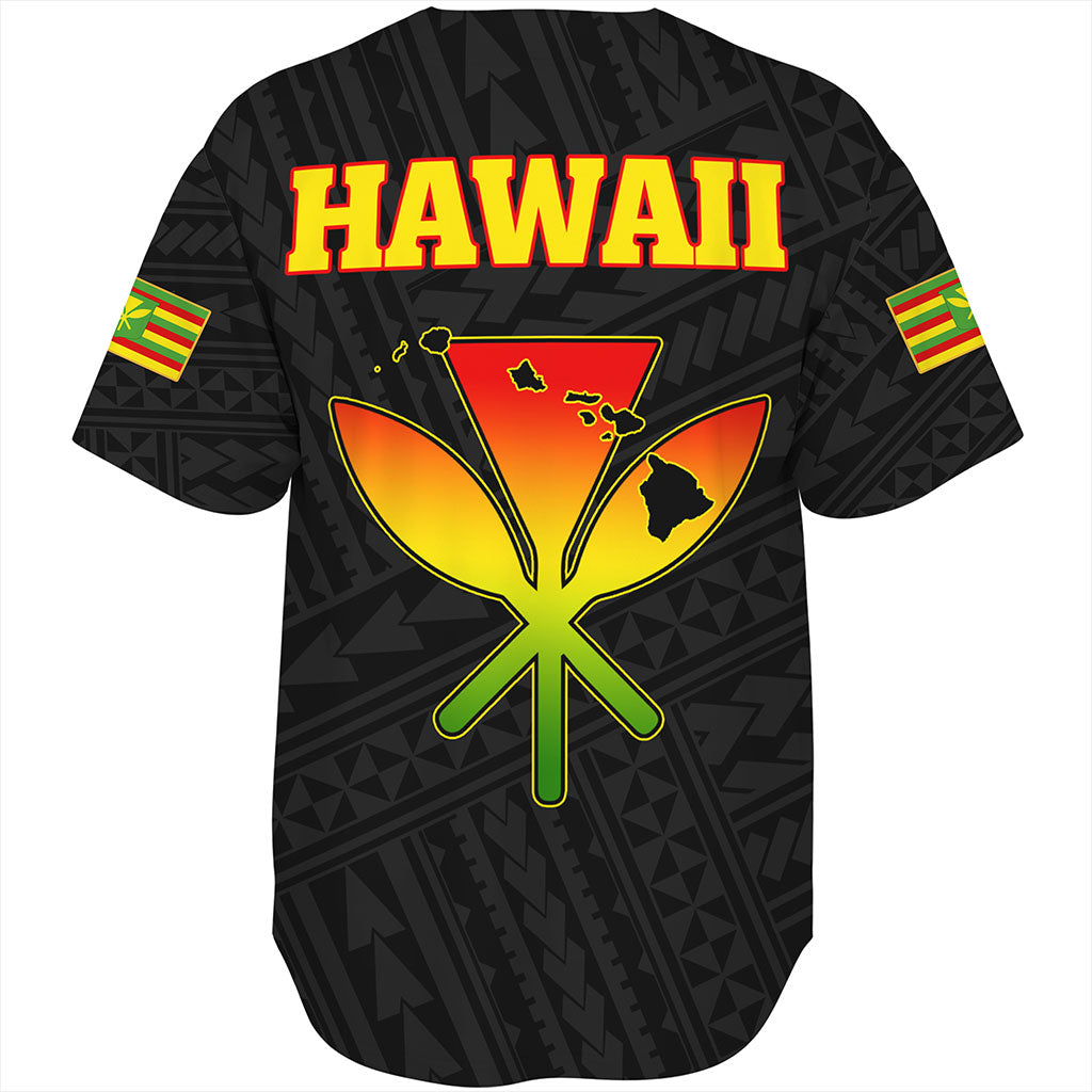 Hawaii Baseball Shirt Kanaka Maoli Floral Puakenikeni Lei Reggae