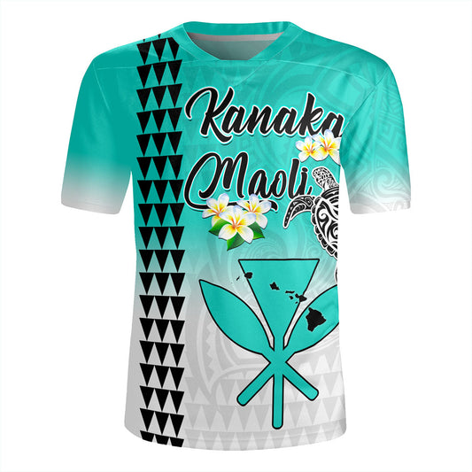 Hawaii Rugby Jersey Kanaka Maoli With Map Tribal Aloha