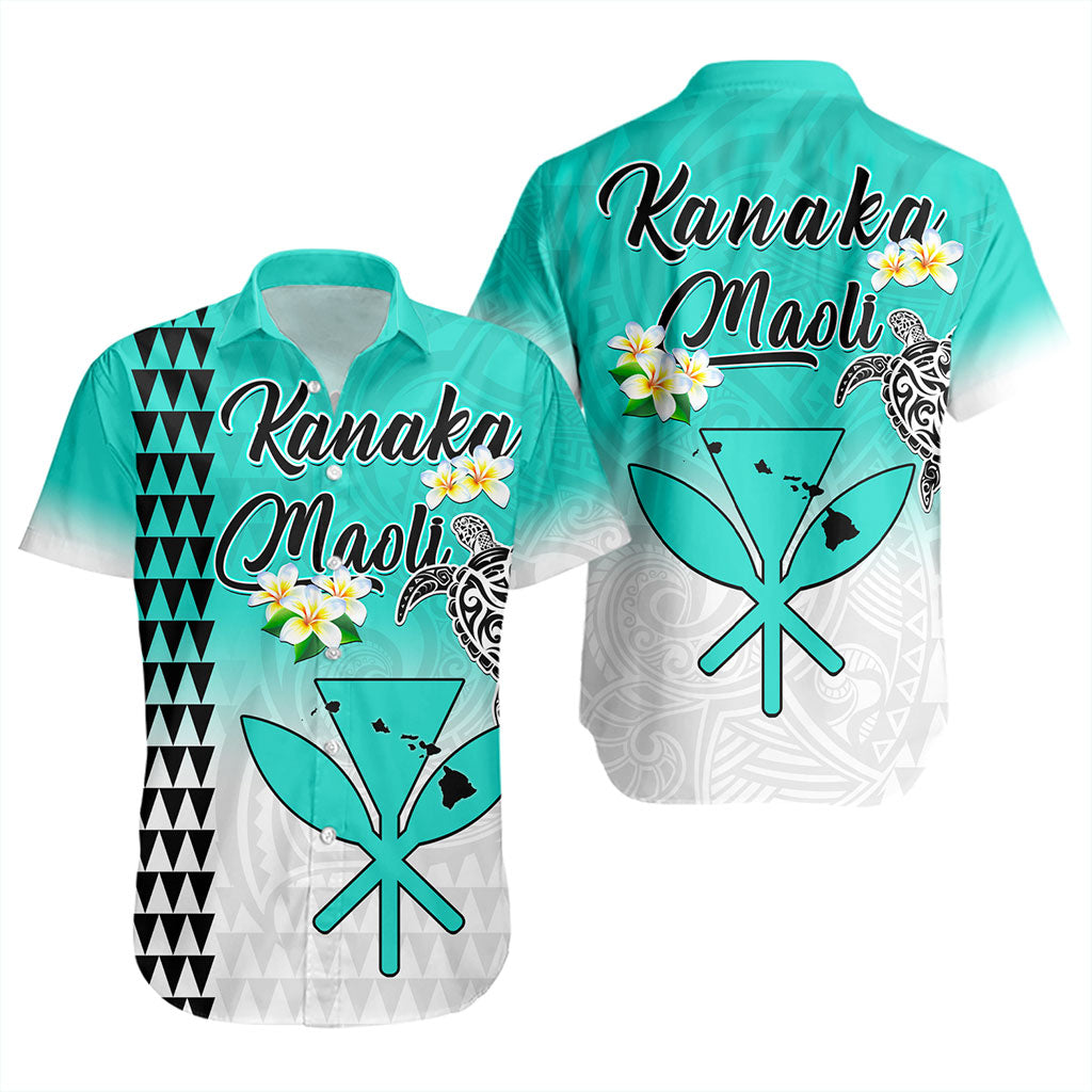 Hawaii Short Sleeve Shirt Kanaka Maoli With Map Tribal Aloha