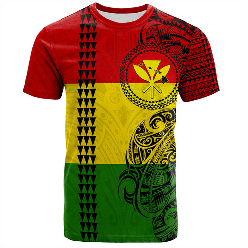 Hawaii T-Shirt Kanaka Maoli With Map Tribal Polynesian