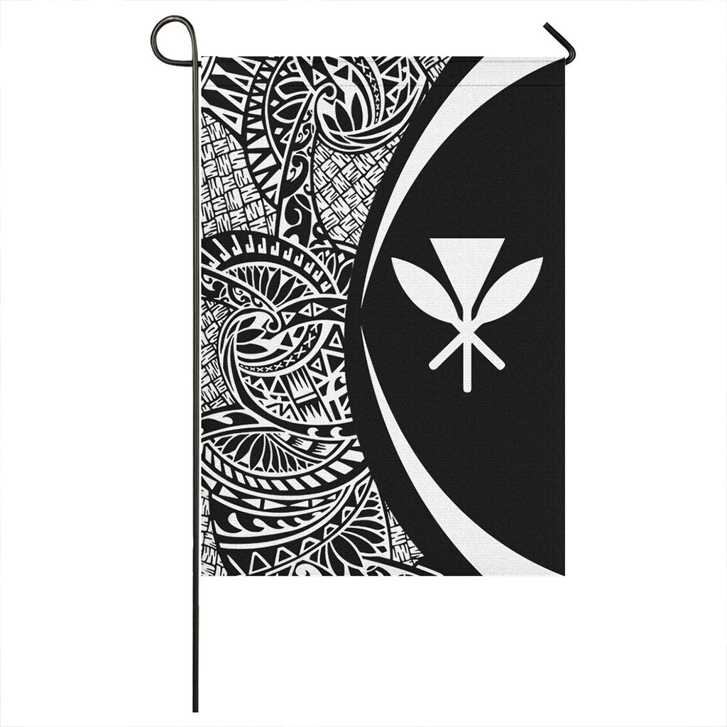 Hawaii Garden Flag Kanaka Lauhala Circle White