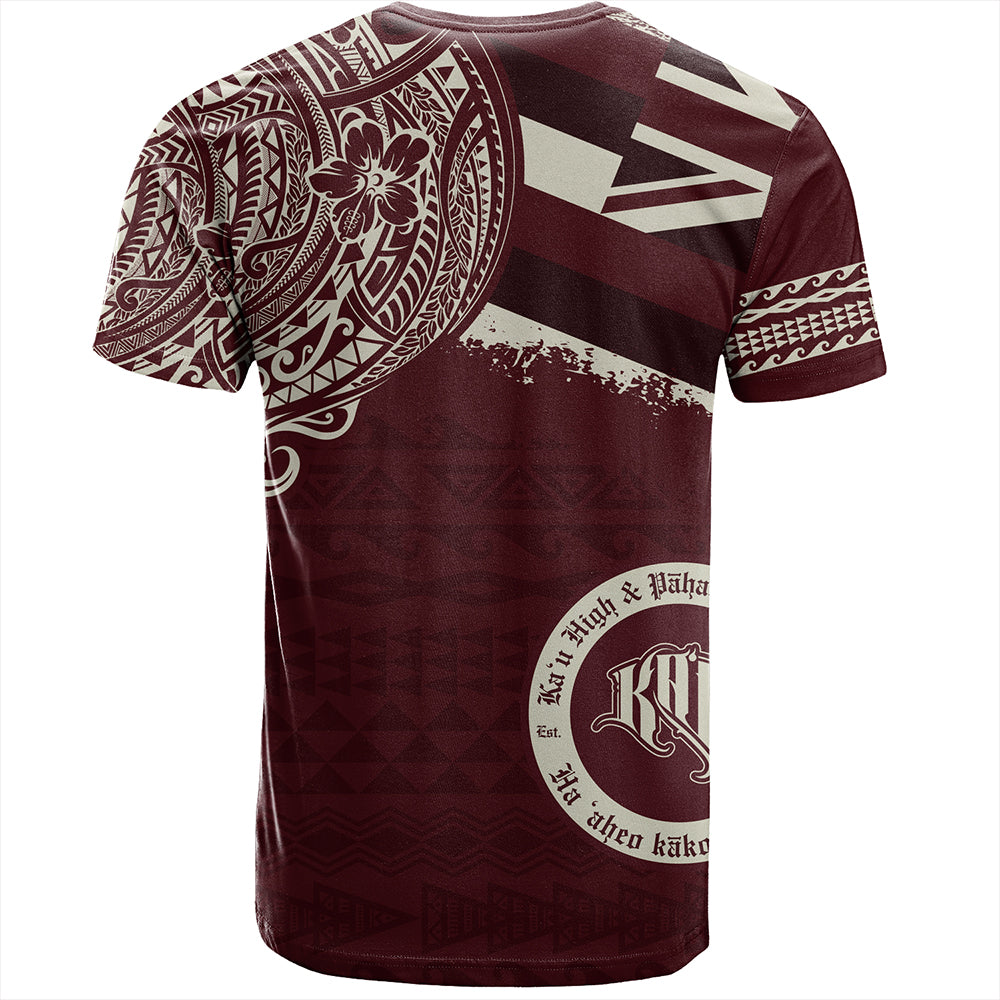 Hawaii T-Shirt Kau High & Pahala Elementary School With Crest Style